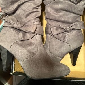 Apt 9 grey bow boots
